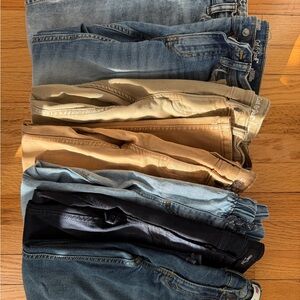 7 pair Kids Denim Jeans Boys Size 7 Levi’s Cat & Jack Jumping Beans Kenneth Cole